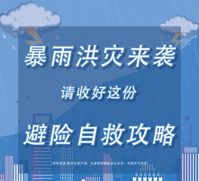 轉(zhuǎn)存！暴雨天氣防范指南